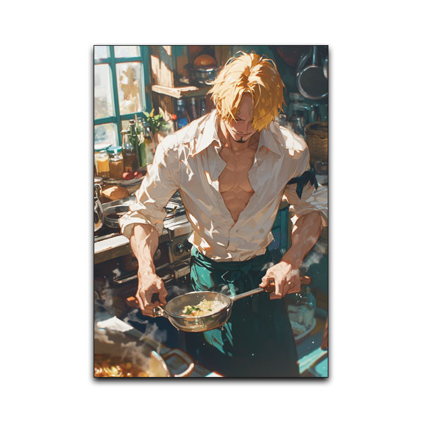 تابلو شاسی دنیای قاب مدل سانجی انیمه وان پیس طرح One Piece Sanji کد CUK285