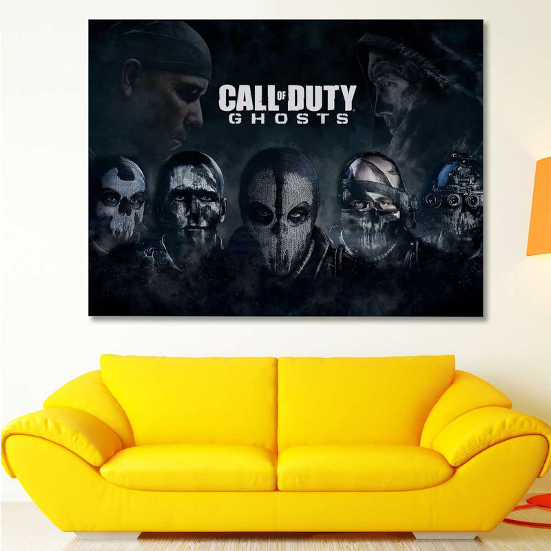 تابلو شاسی دنیای قاب طرح بازی Call of Duty Ghosts مدل بازی 1