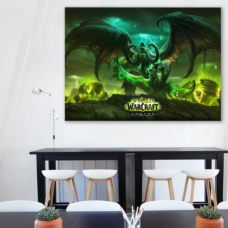 تابلو شاسی دنیای قاب طرح Illidan مدل World Of Warcraft 1