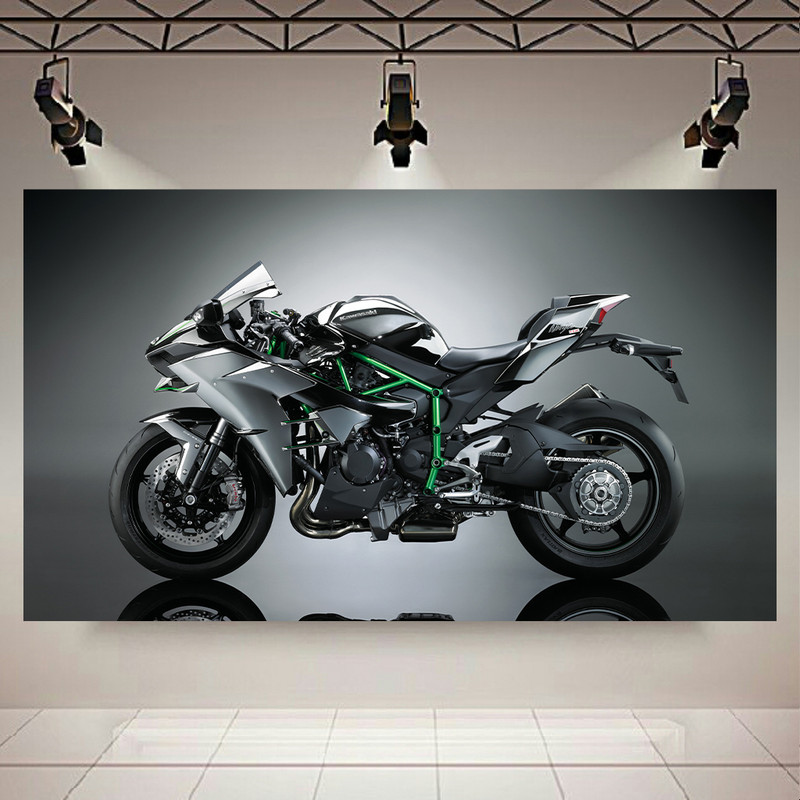 تابلو شاسی طرح موتور مدل  Kawasaki Ninja H2 کد AR7470