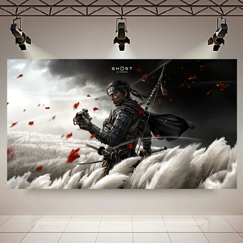 تابلو شاسی طرح سامورایی و Game مدل  Ghost of Tsushima کد AR9020
