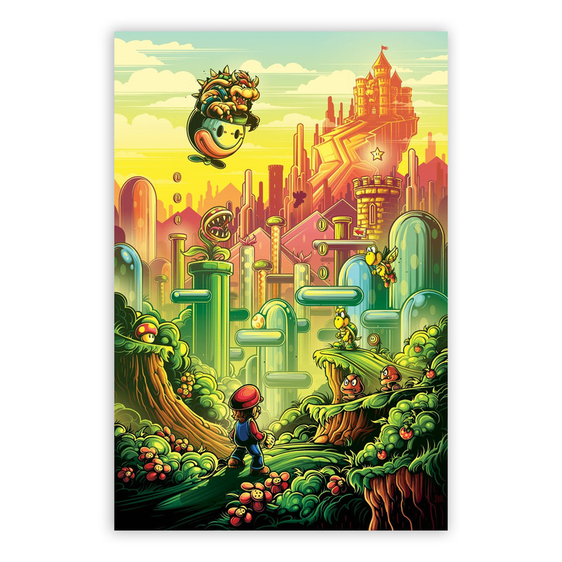 تابلو شاسی مدل سوپر ماریو طرح 1  Super Mario Alt 1 کدC1-36
