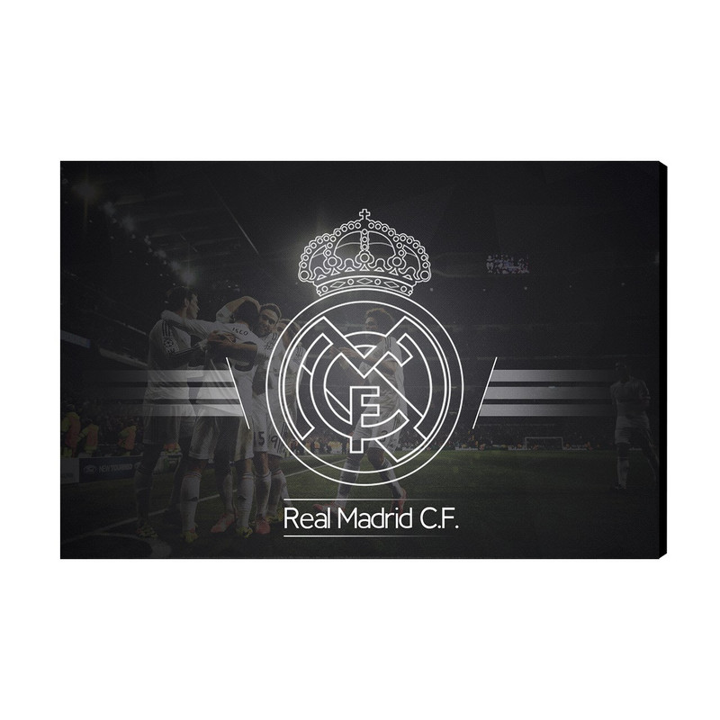 تابلو شاسی عرش مدل AS266 طرح real madrid سایز 20x30 سانتی متر