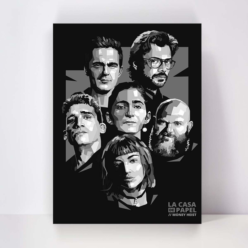 تابلو شاسی مدل Money heist کد S-9003
