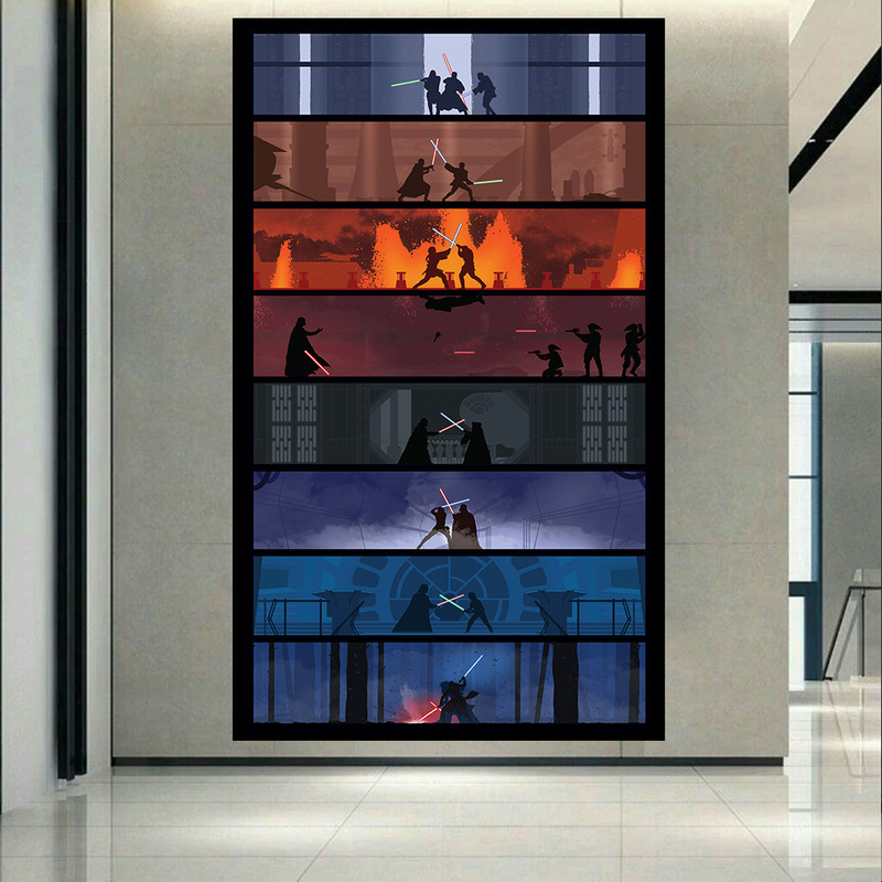 تابلو شاسی طرح جنگ ستارگان مدل  Star wars 1-7 کد AR3180