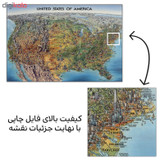 تابلو شاسی پالمیرا طرح نقشه سه بعدی قاره آمریکا کد MAP164 G
