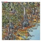 تابلو شاسی پالمیرا طرح نقشه سه بعدی قاره آمریکا کد MAP164 G