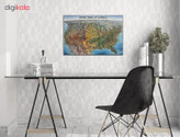 تابلو شاسی پالمیرا طرح نقشه سه بعدی قاره آمریکا کد MAP164 G