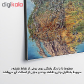 تابلو شاسی پالمیرا طرح نقشه سه بعدی قاره آمریکا کد MAP164 G