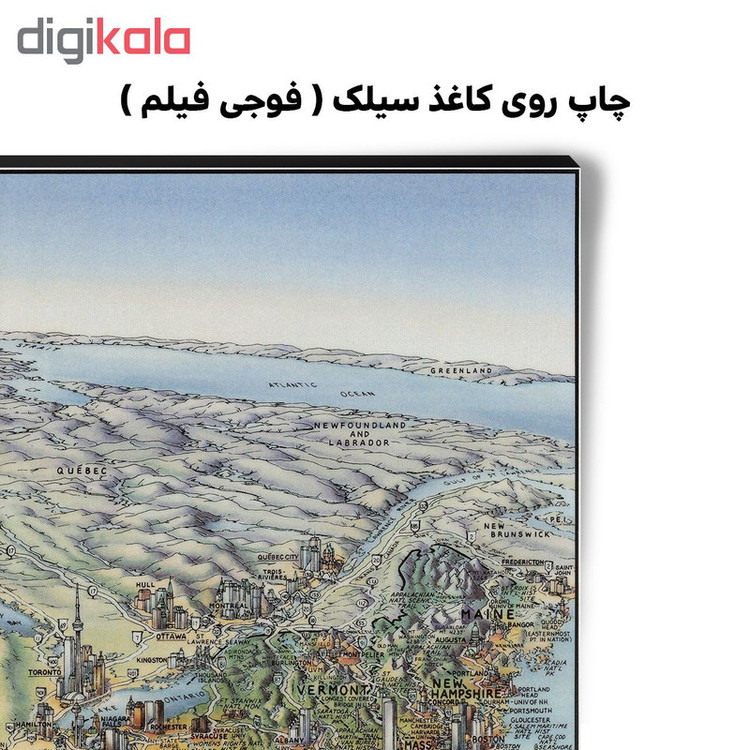 تابلو شاسی پالمیرا طرح نقشه سه بعدی قاره آمریکا کد MAP164 G