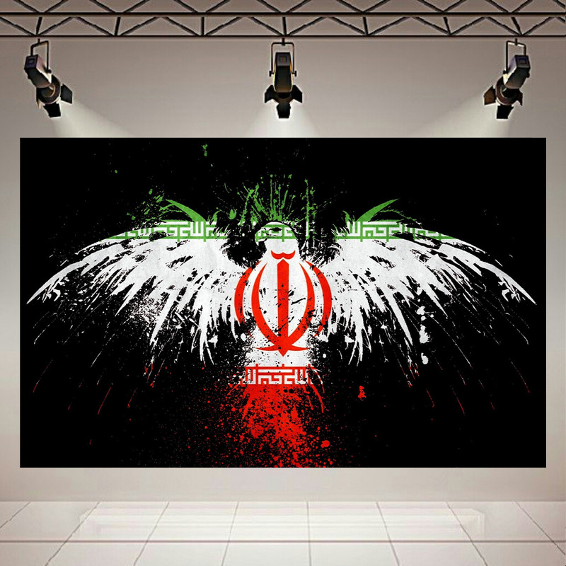 تابلو شاسی طرح پرچم ایران مدل سیمرغ کد AR777