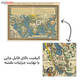 تابلو شاسی پالمیرا طرح نقشه تاریخی جهان کد MAP127