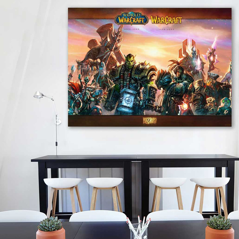 تابلو شاسی دنیای قاب طرح World Of Warcraft مدل هنری 328
