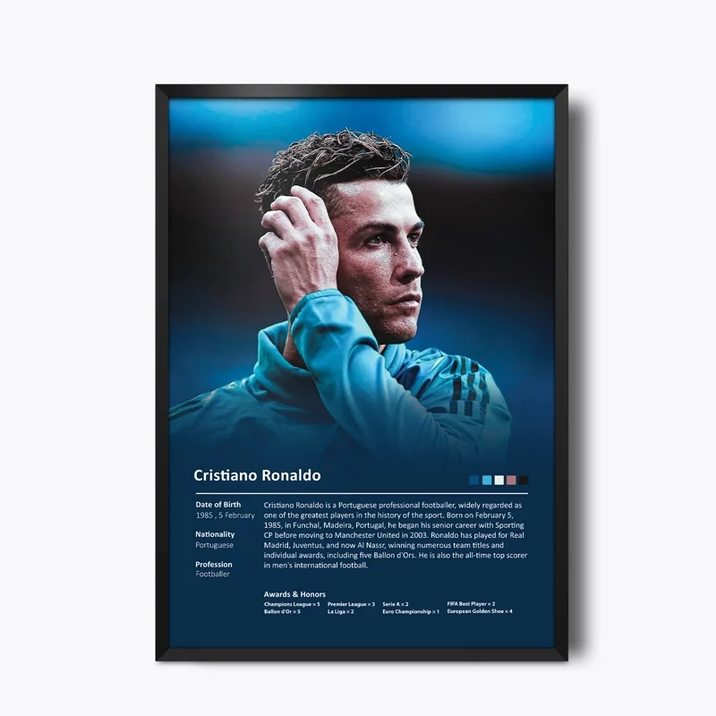 تابلو طرح مینیمال Cristiano Ronaldo(کریستیانو رونالدو)