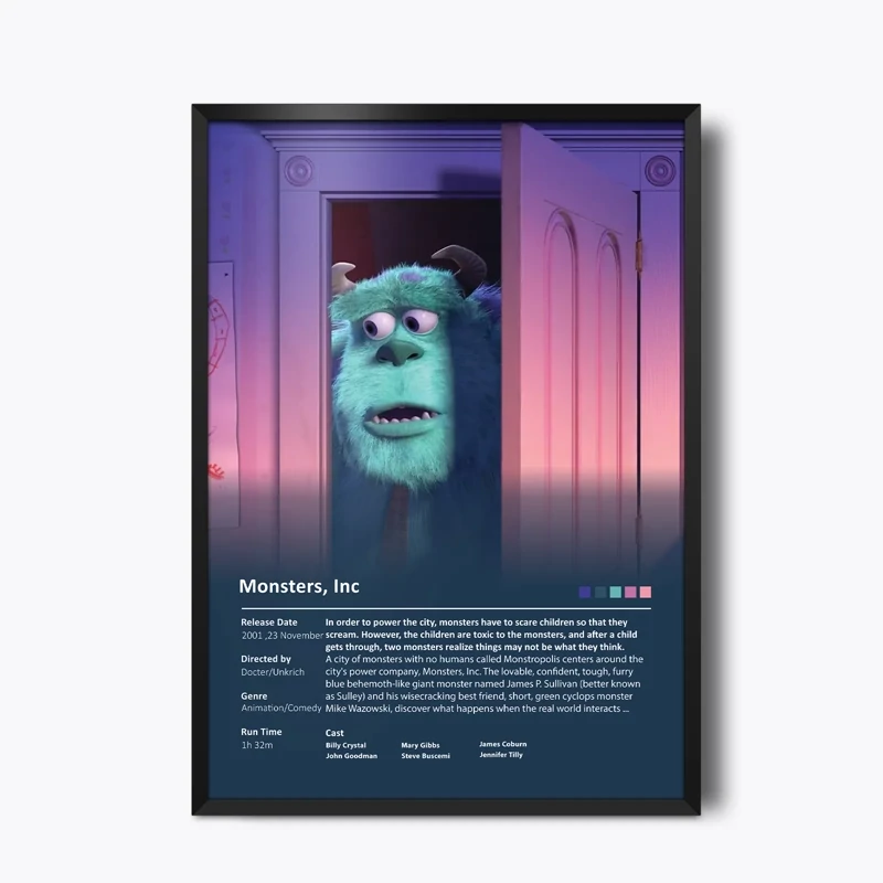 تابلو فیلم Monsters, Inc.(شرکت هیولاها)