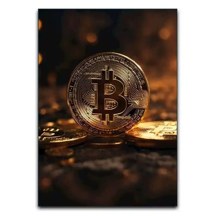 تابلوشاسی دنیای قاب مدل بیت کوین ارز دیجیتال