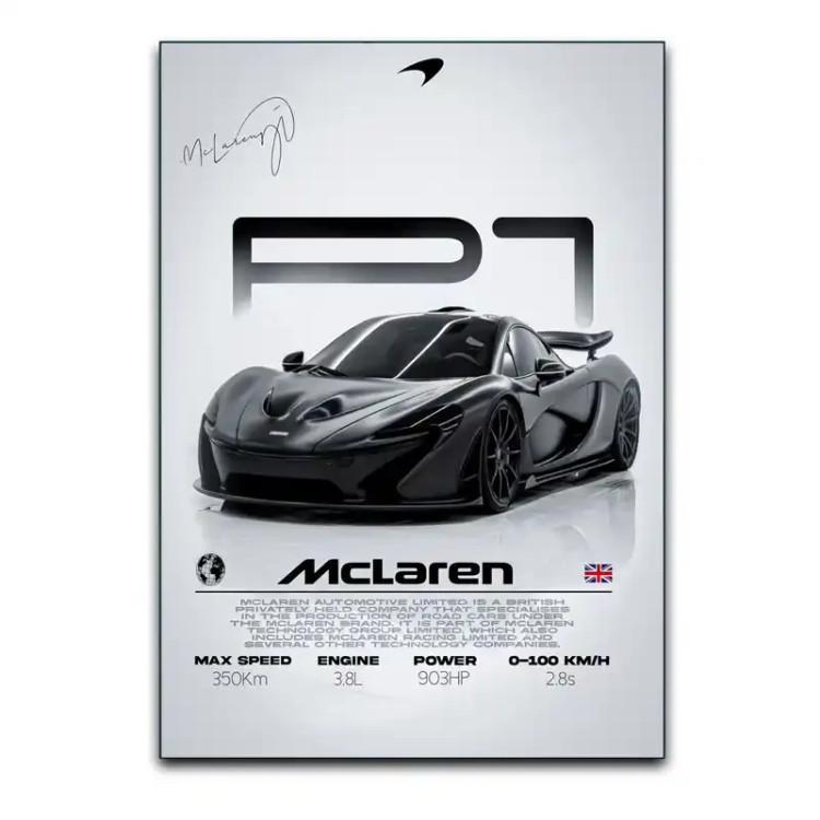 تابلوشاسی دنیای قاب مدل ماشین مکلارن P1