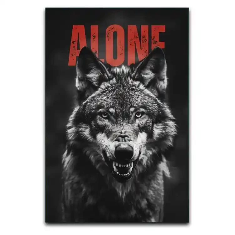 تابلو طرح گرگ Alone