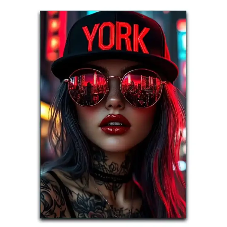 تابلوشاسی دنیای قاب مدل دختر با کلاه York