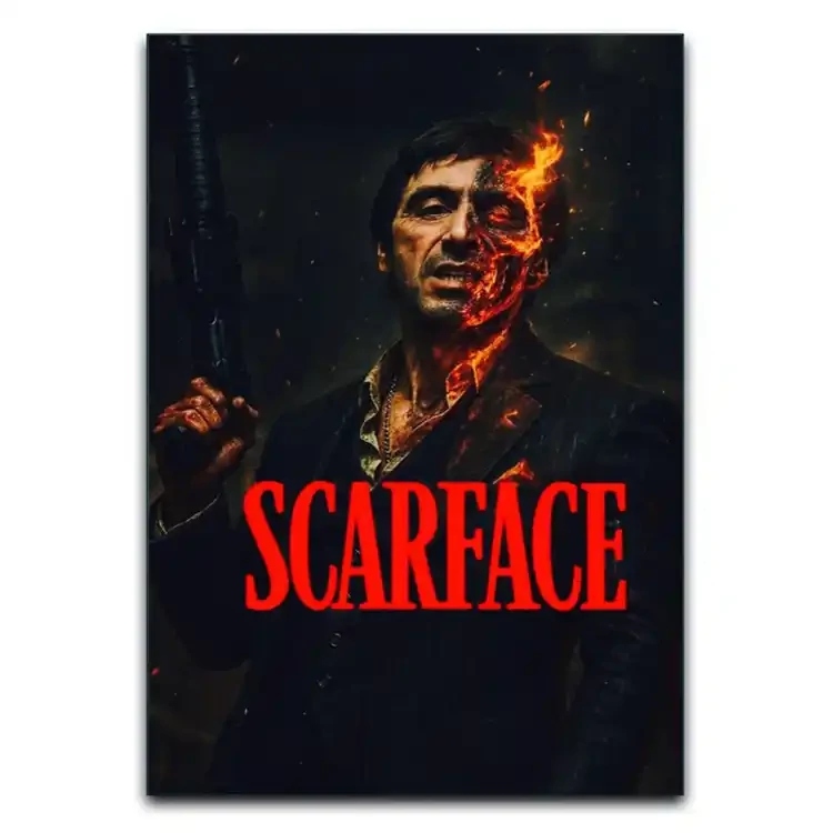 تابلوشاسی دنیای قاب مدل سینمایی صورت زخمی Scarface