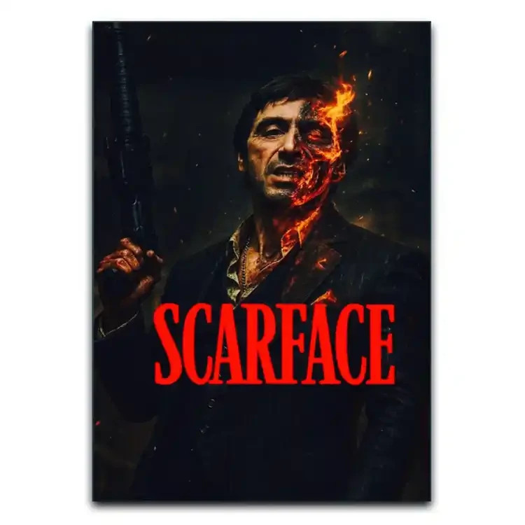 تابلوشاسی دنیای قاب مدل سینمایی صورت زخمی Scarface