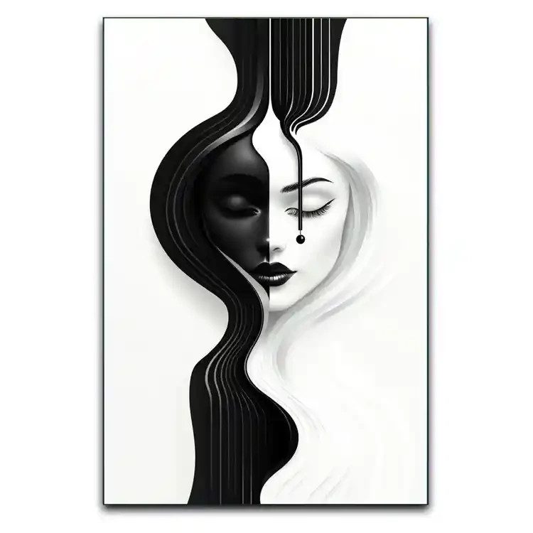 تابلو مینیمالیسم چهره دختر
