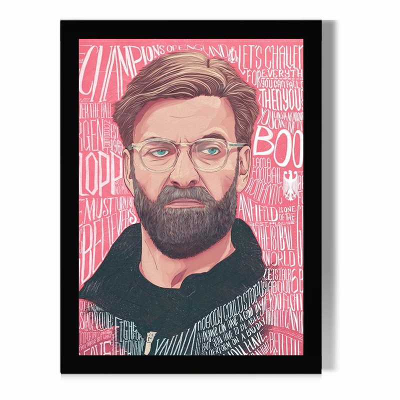 تابلو مدل دیواری طرح یورگن کلوپ Jürgen Klopp کد FD574
