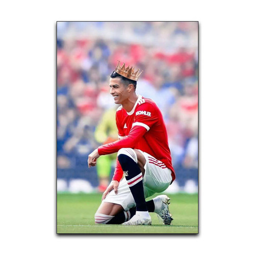 تابلو شاسی دنیای قاب مدل فوتبالی طرح کریستین رونالدو کد CR7 RED35