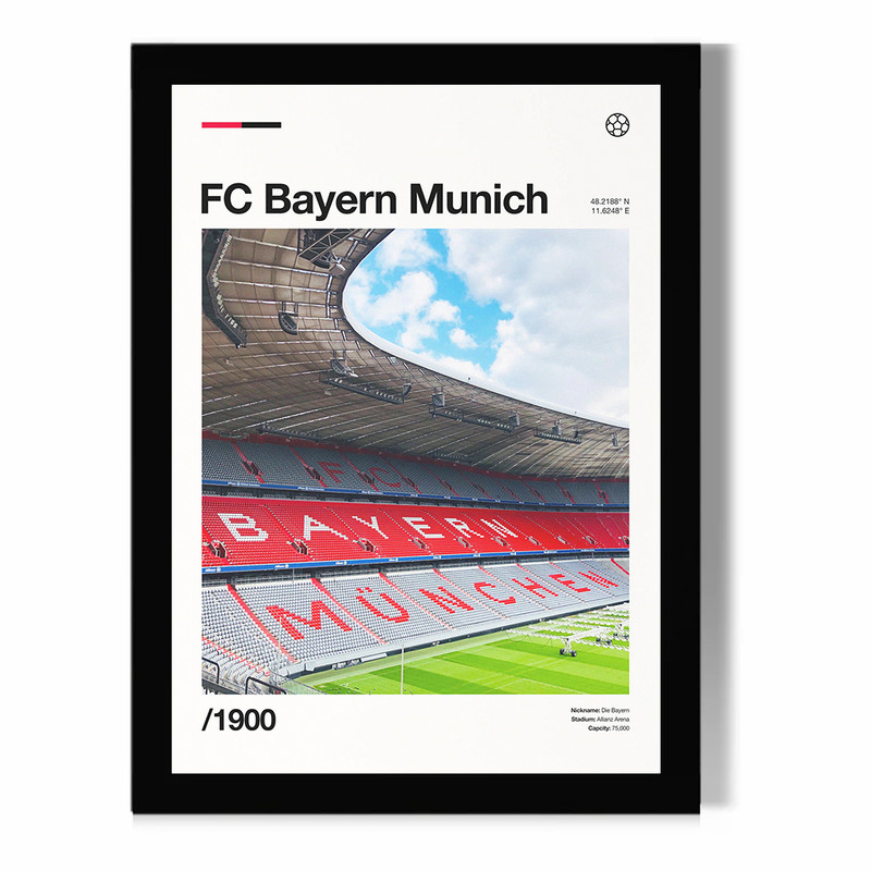 تابلو مدل دیواری طرح وزشگاه بایرن مونیخ Bayern Munich Stadium کد FD516