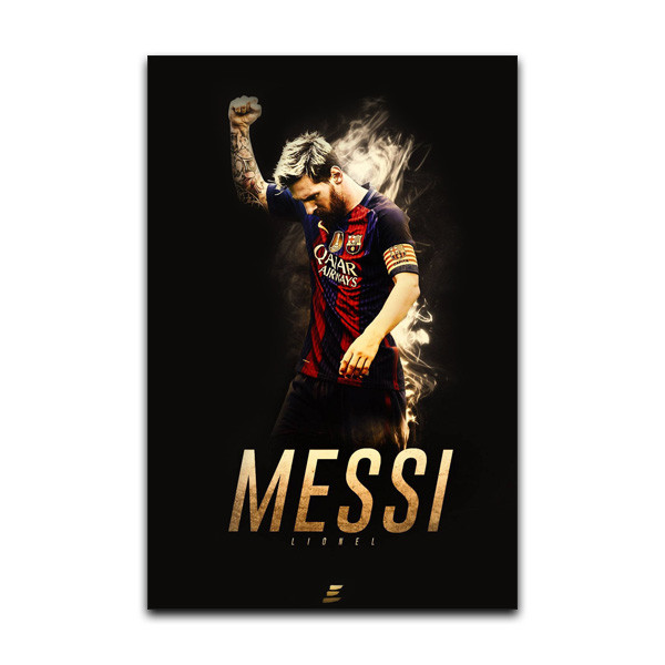 تابلو شاسی دنیای قاب مدل لیونل مسی بازیکن فوتبال تیم بارسلونا Lionel Messi Barcelona Football کد DRK14