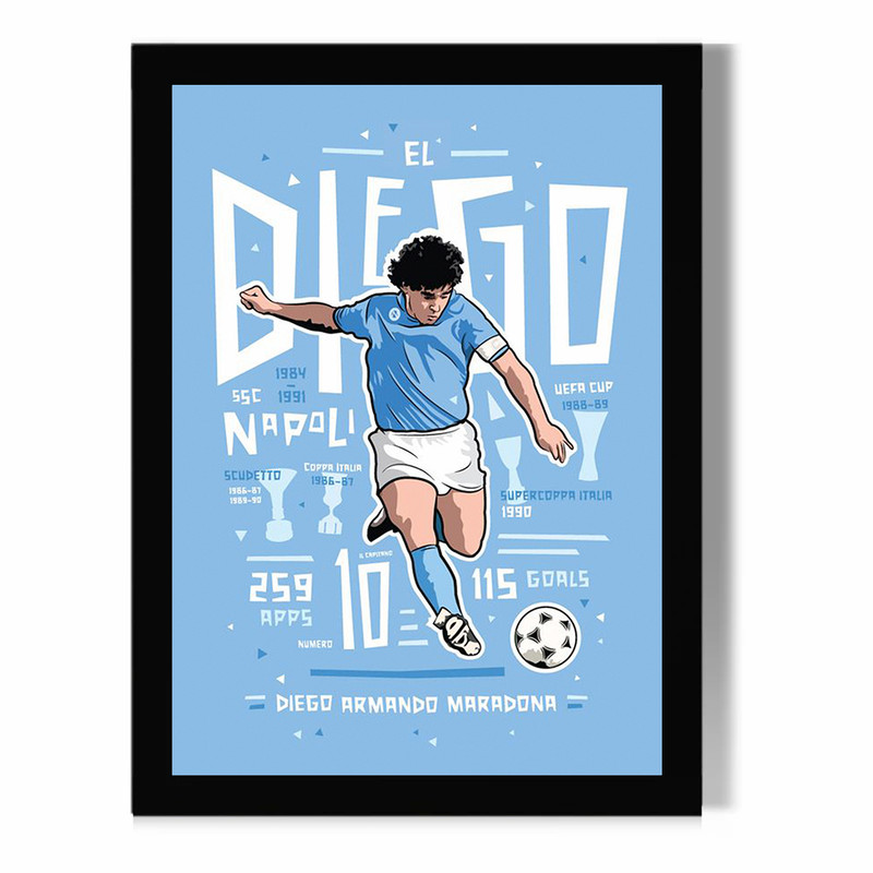 تابلو مدل دیواری طرح دیگو مارادونا Diego Maradona کد FD476