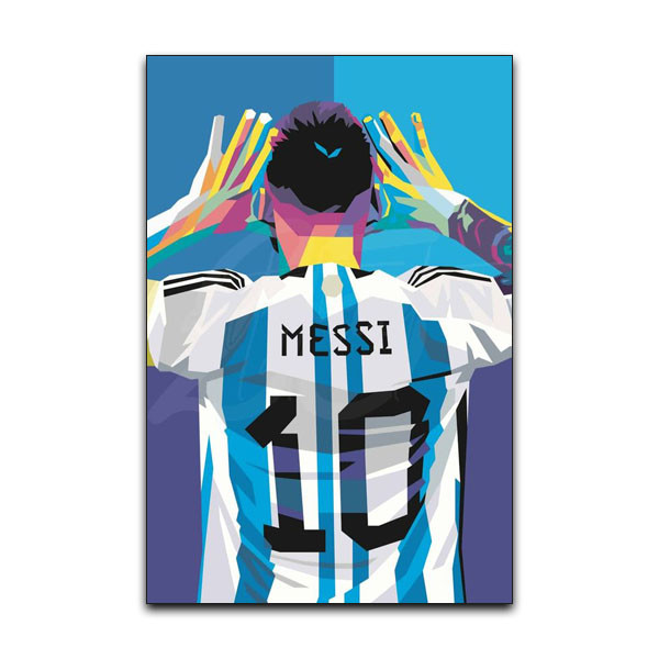 تابلو شاسی دنیای قاب مدل لیونل مسی بازیکن فوتبال تیم آرژانتین طرح Lionel Messi Football Player کد RGNT10