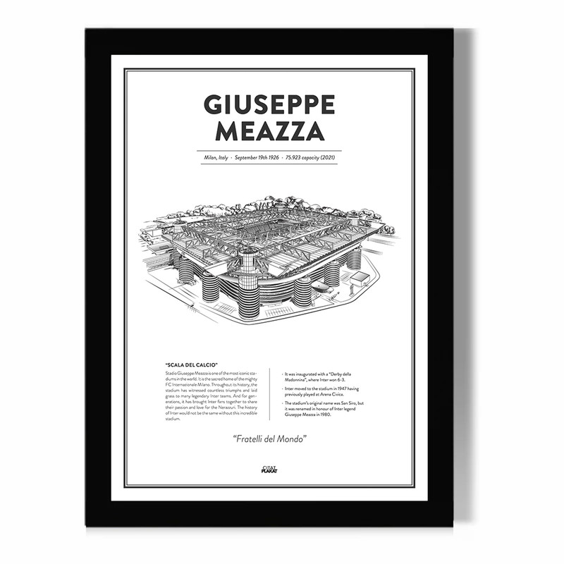 تابلو مدل دیواری طرح استادیوم اینترمیلان Giuseppe Meazza کد FD038