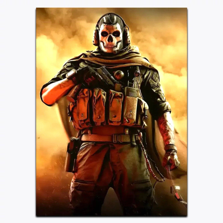 متال پوستر بازی Call of Duty شخصیت گوست