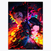 متال پوستر انیمه Demon Slayer کد A11605