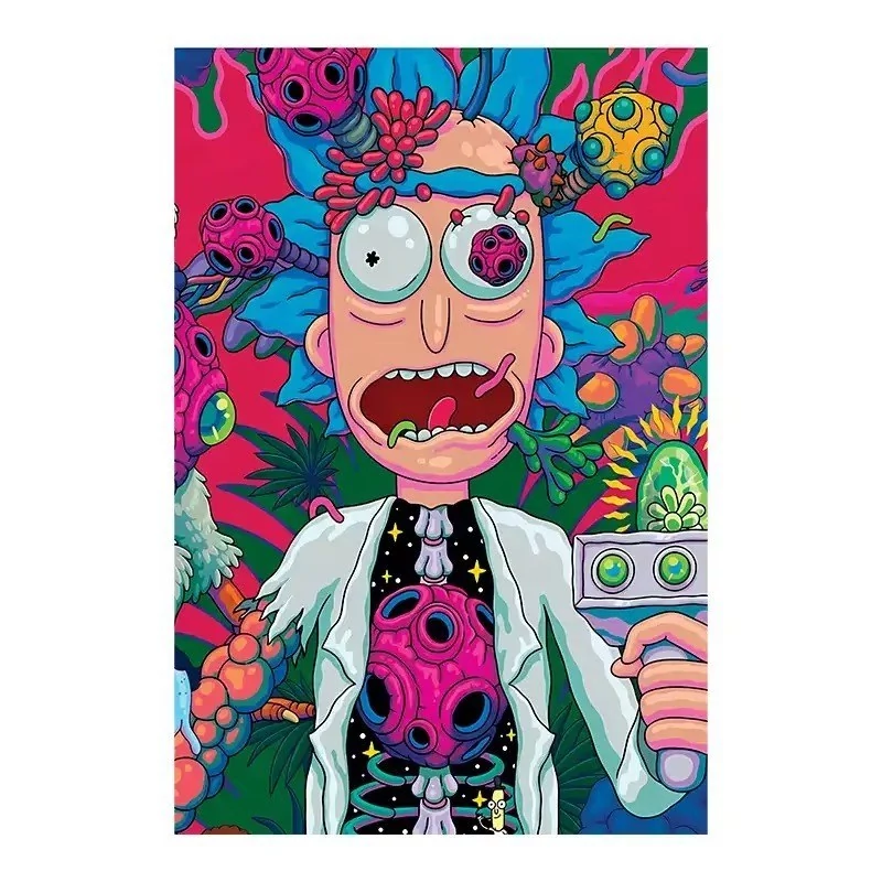 متال پوستر(براق)-طرحRick and Morty-کد01-سایزA4