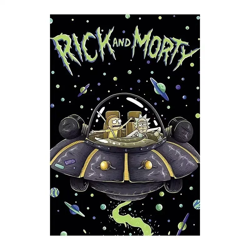 متال پوستر(براق)-طرحRick and Morty-کد03-سایزA4