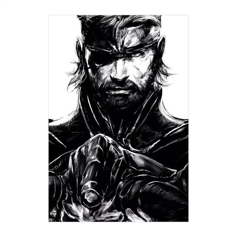 متال پوستر(براق)-طرح metal gear -کد01-سایزA4