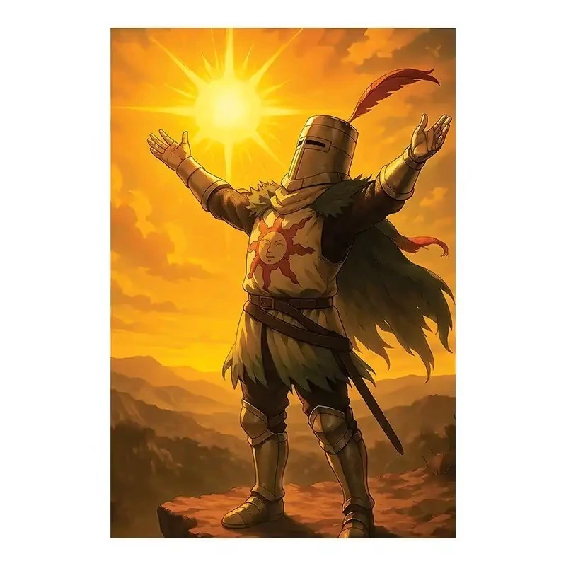 متال پوستر(براق)-طرح dark souls -کد03-سایزA4