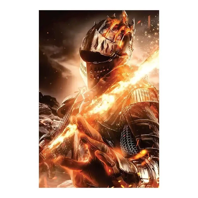 متال پوستر(براق)-طرح dark souls -کد01-سایزA4