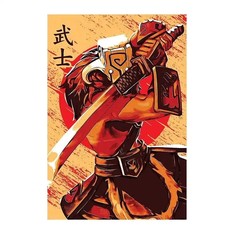 متال پوستر(براق)-طرح Dota2  -کد01-سایزA4