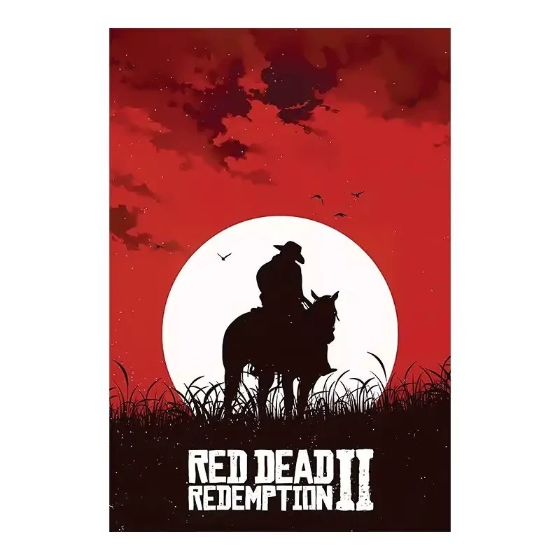 متال پوستر(براق)-طرح red dead -کد02-سایزA4