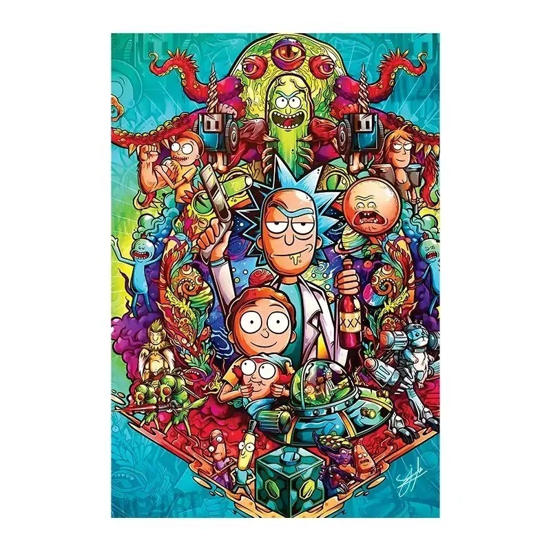 متال پوستر(براق)-طرحRick and Morty-کد02-سایزA4