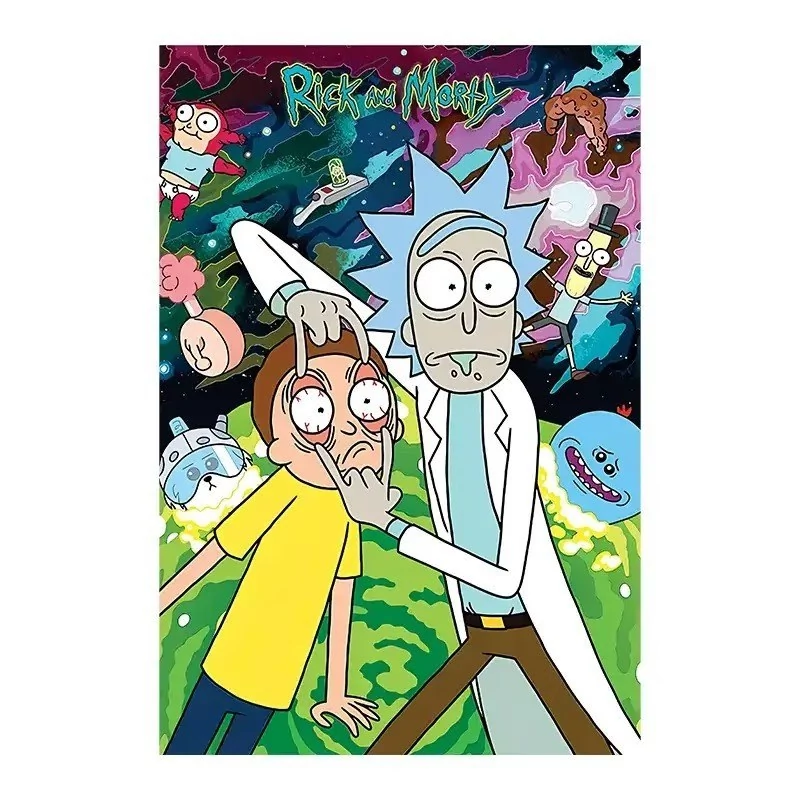 متال پوستر(براق)-طرحRick and Morty-کد04-سایزA4