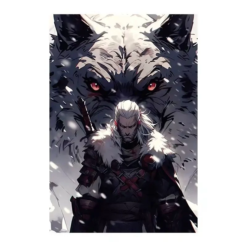 متال پوستر(براق)-طرح  witcher -کد02-سایزA4