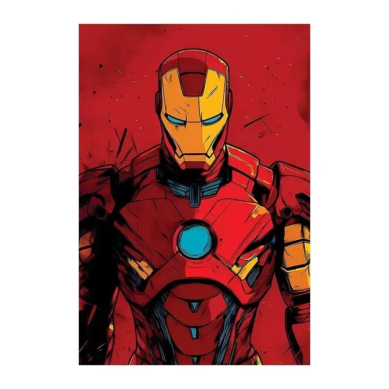 متال پوستر(براق)-طرحironman -کد01-سایزA4