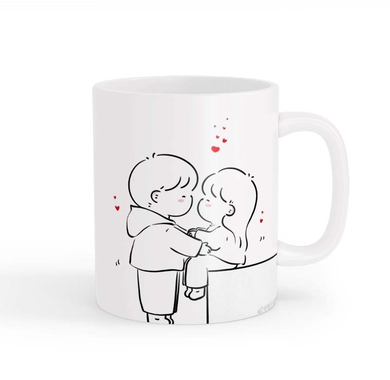 ماگ طرح زوج عاشقانه 011