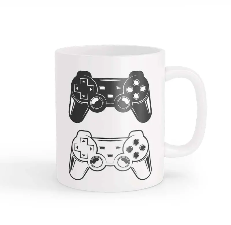 ماگ دسته بازی سفید سیاه