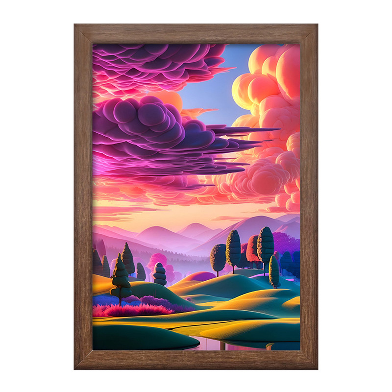 تابلو خندالو طرح منظره کد F8902