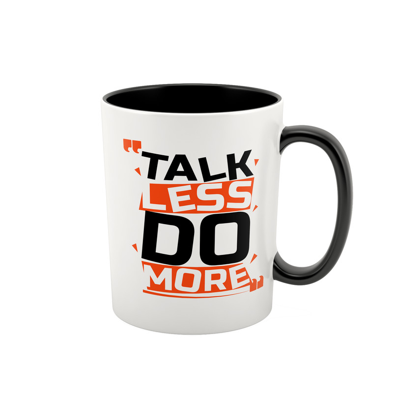 ماگ لیوانچی مدل جملات انگیزشی طرح TALK LESS کد 11